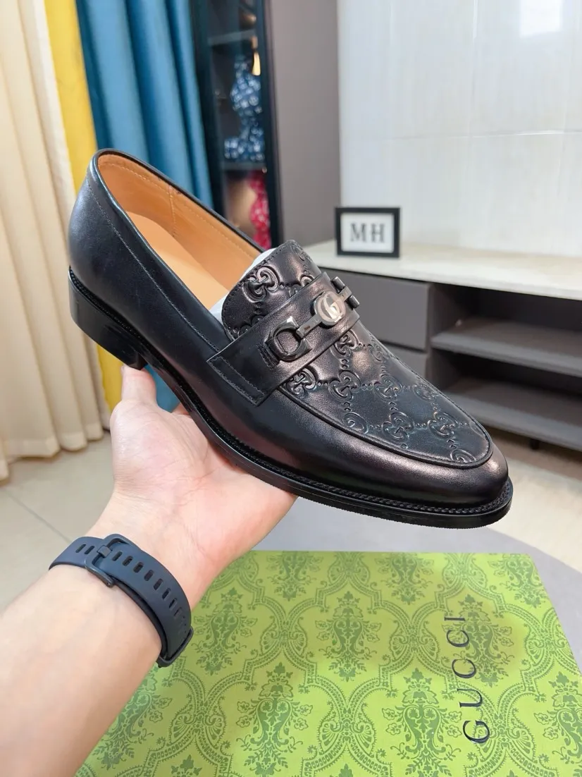 Men's Men's Shoes 💰520🌹🌹【GUCCI】The most popular classic Gucci leather shoes. Synchronized with the official website, the upper is made of Italian first-layer cowhide ➕cowhide lining, with unique brand and unique craftsmanship. Highlighting the hot style of the new year. Stop hesitating, stop wandering, get it now. Number: 38--44